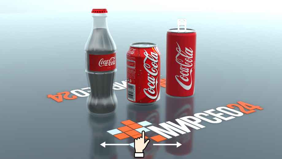 Банка и бутылочка Coca-Cola 0,33
