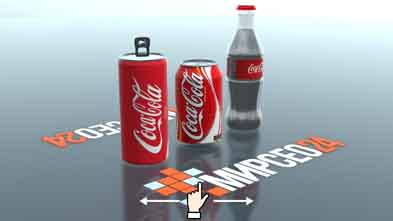 Банка и бутылочка Coca-Cola 0,33